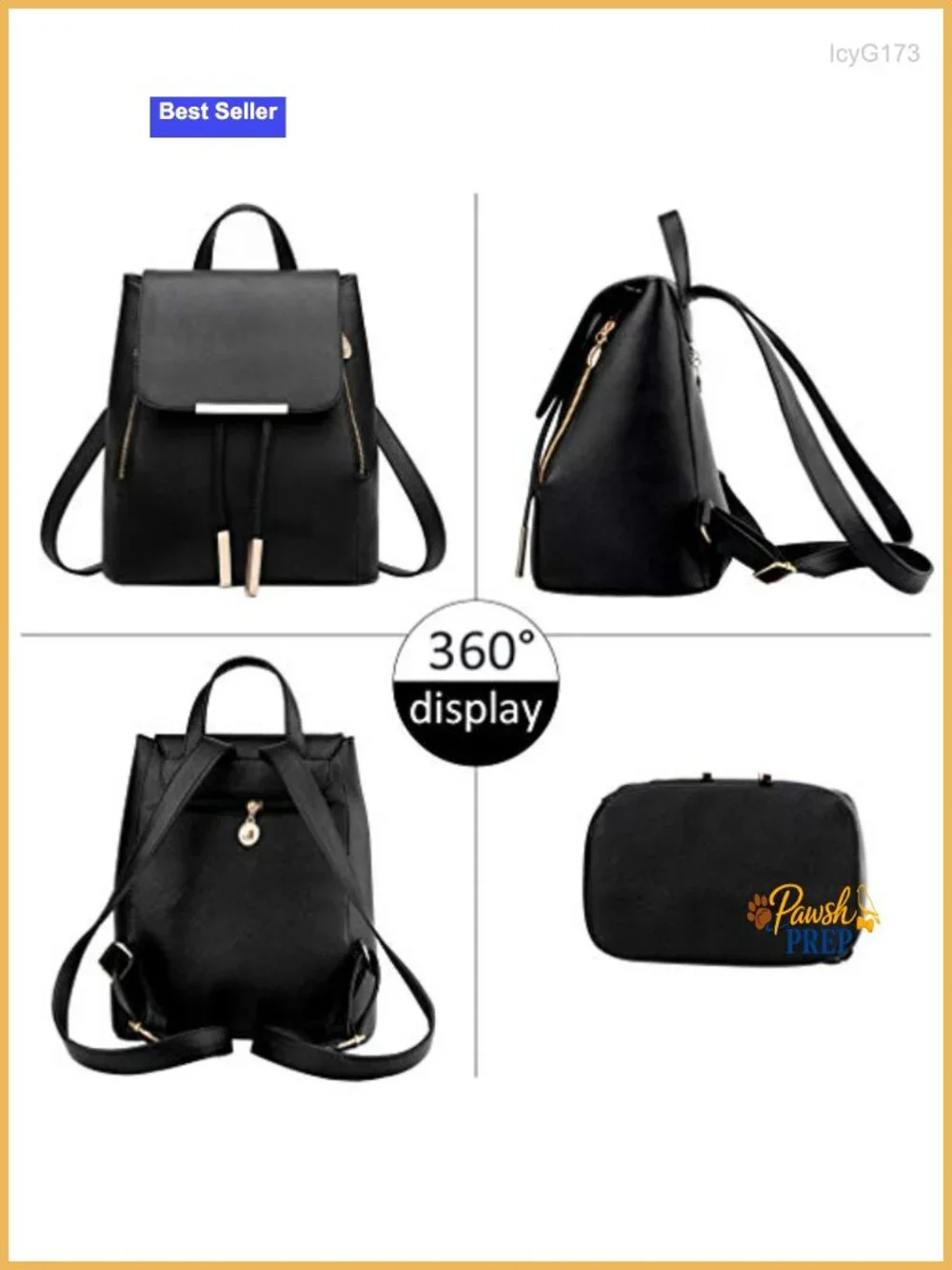 PU Leather Backpack Purse for Women, Anti-Theft Travel Daypack with USB Port